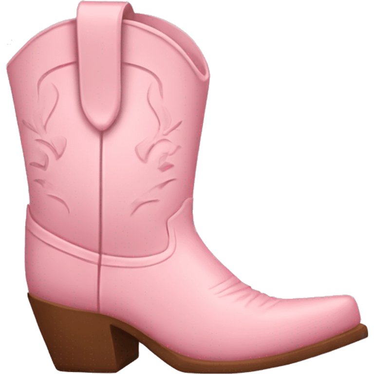 Pale pink cowboy boot emoji