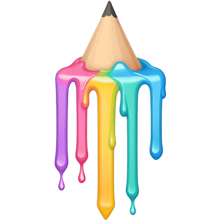 pastel melted pencil emoji