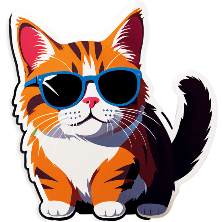 Cat with sunglasses emoji