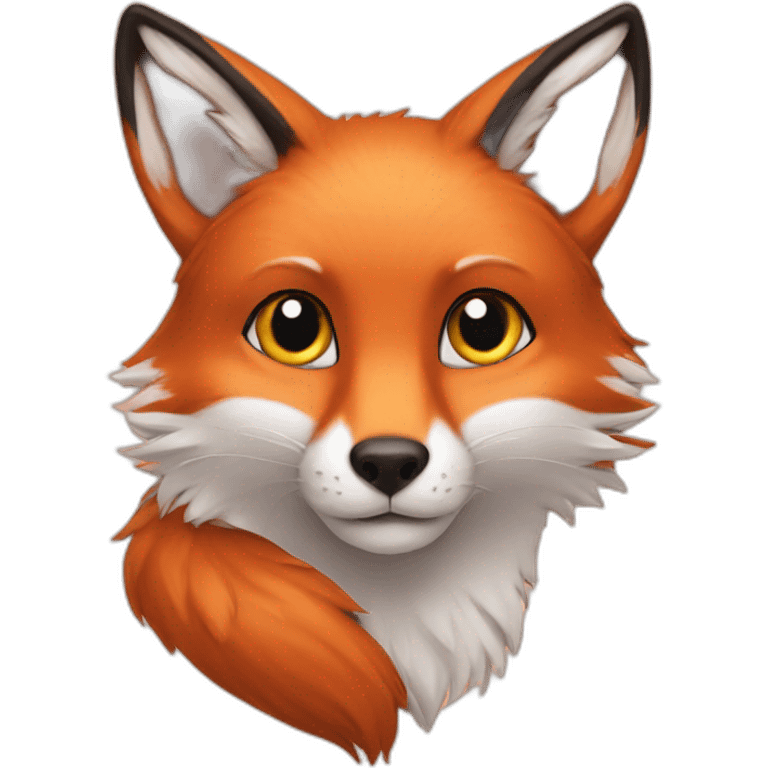 Fox with a cat emoji