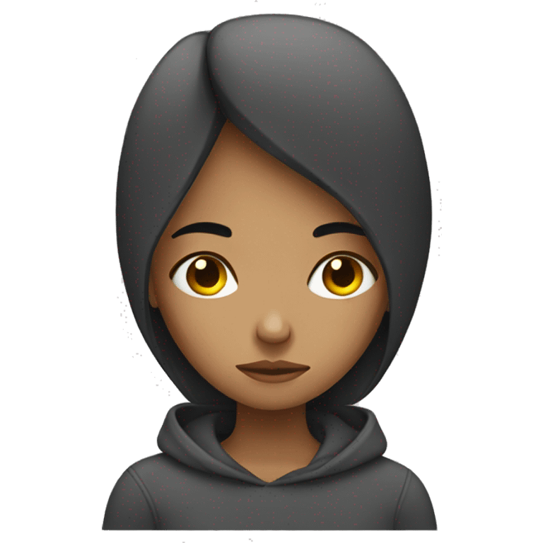 a depressed girl emoji