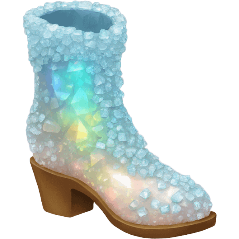 opal Crystal covered boot emoji