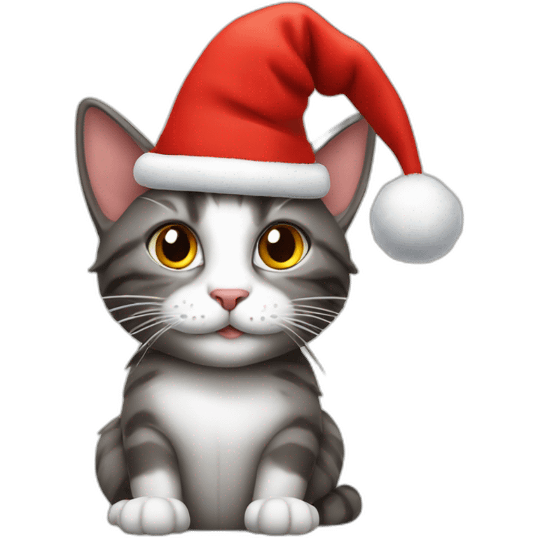 cat in hat santa emoji