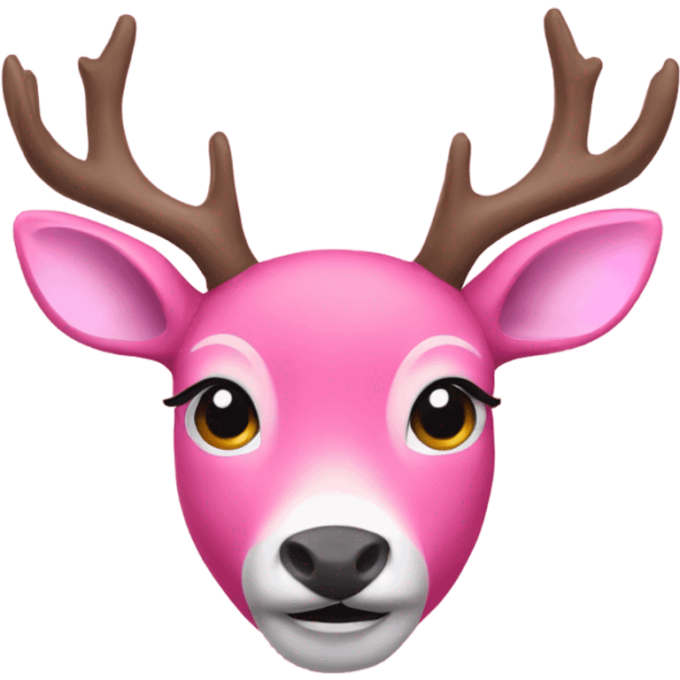 pink deer emoji