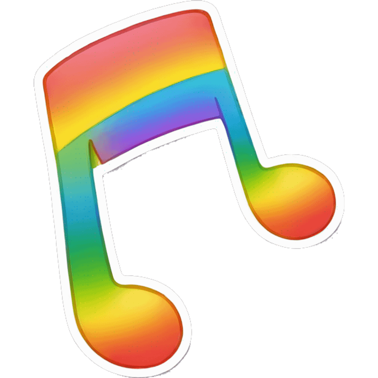 music note rainbow sticker emoji