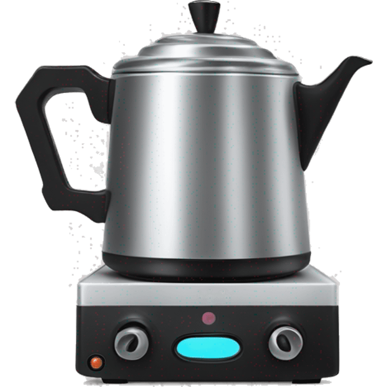 Coffee percolator wearing DJ headphones  emoji