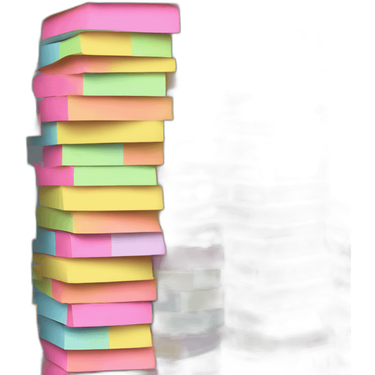 stack of colored post-it notes emoji