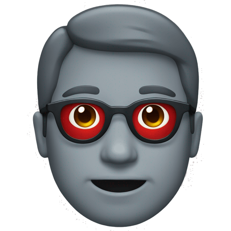 emoji con lentes colo azul y rojo emoji