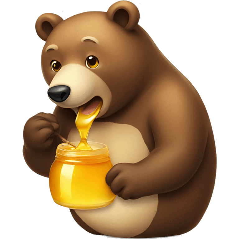 Bear eating honey emoji