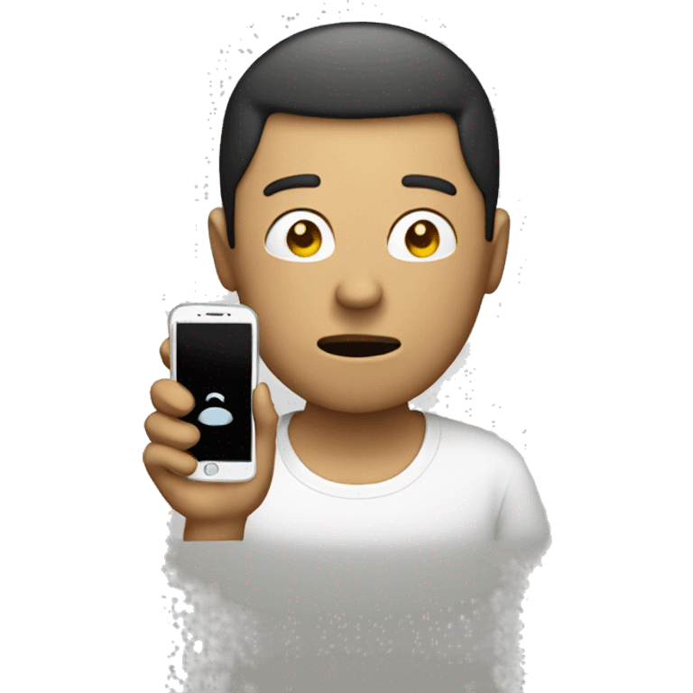 person with phone in front of face emoji