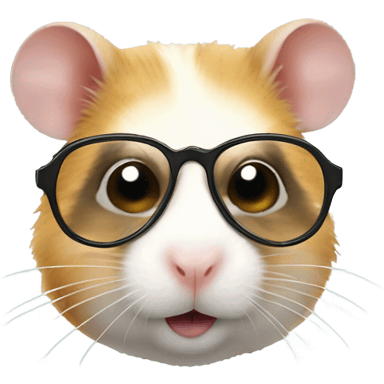 Hamster with glases emoji