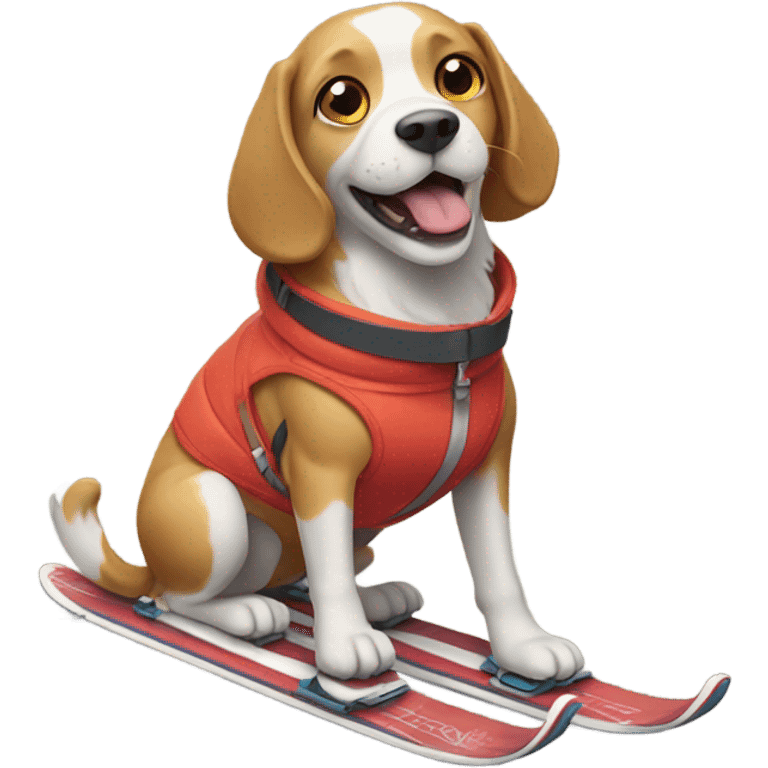 Dog with skis emoji