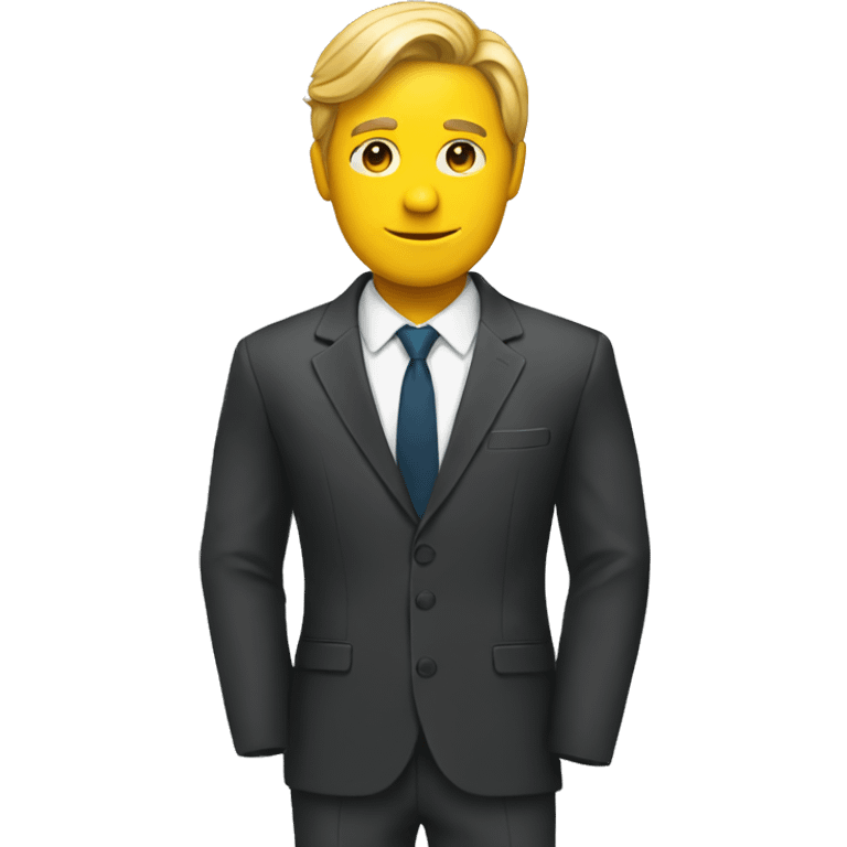 person with suit emoji