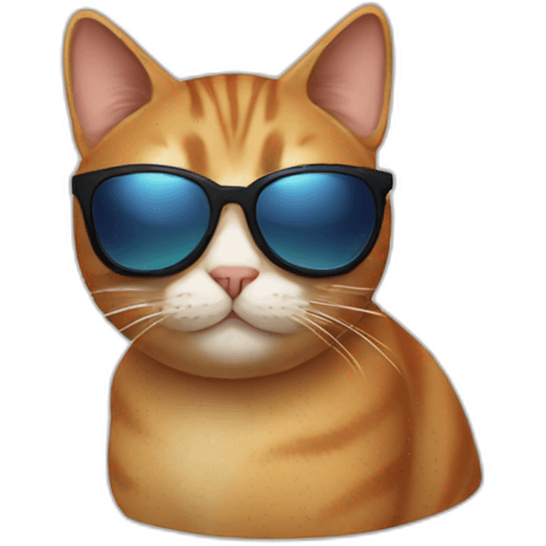 Cat with sunglasses emoji