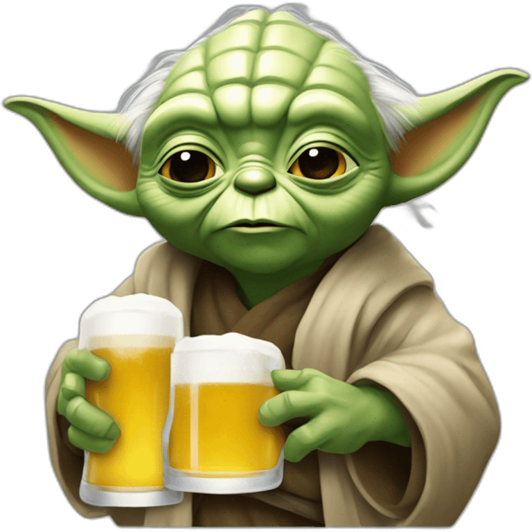 Yoda qui boire une bière emoji