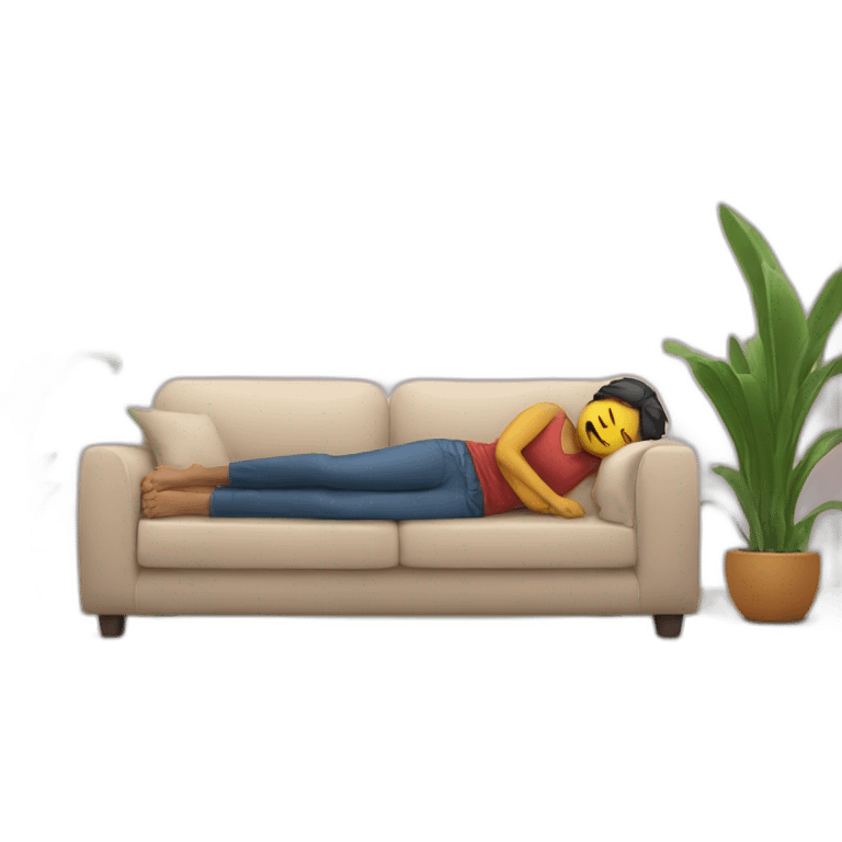 Sleeping on couch emoji