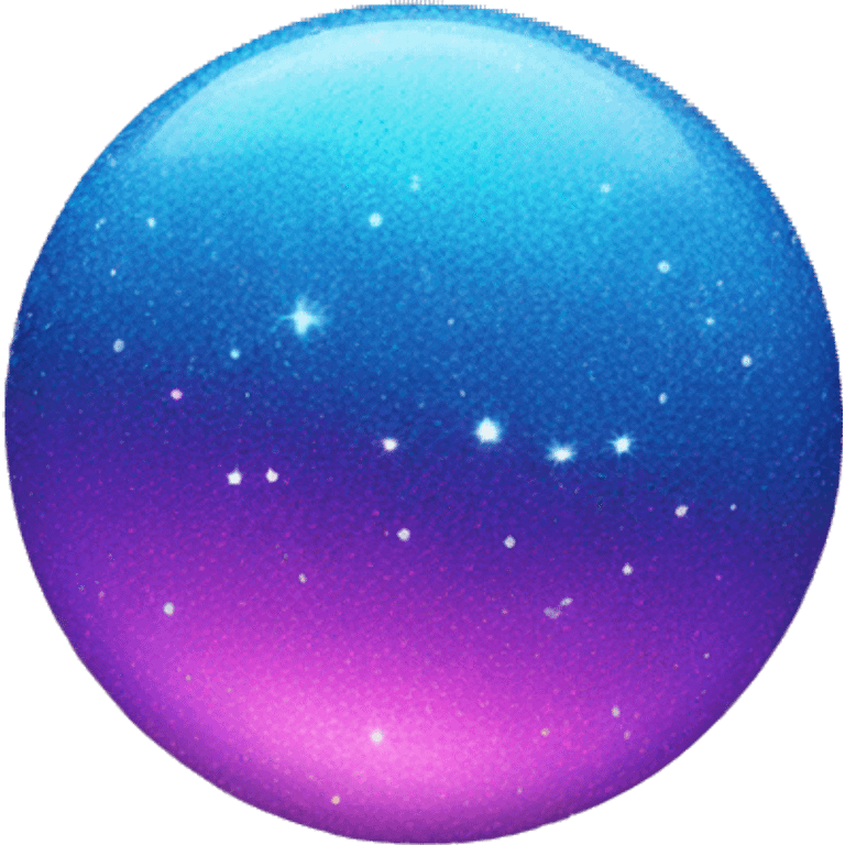 blue purple and pink glitter planet emoji