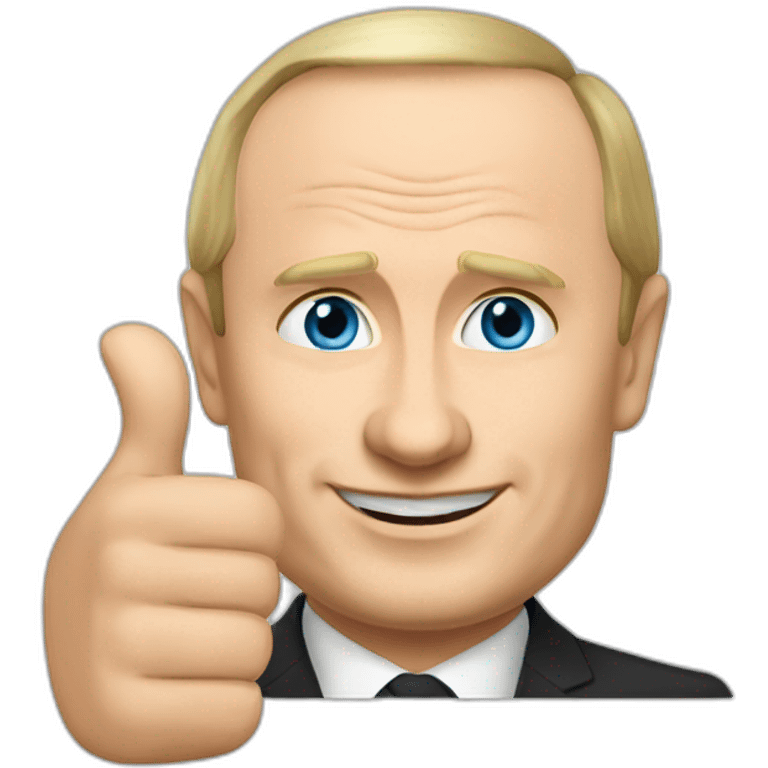 Putin gives a thumbs up emoji