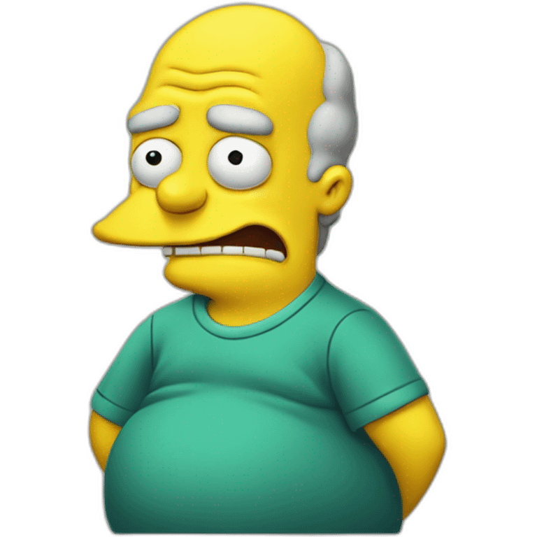 Fat Mr burns in t shirt emoji