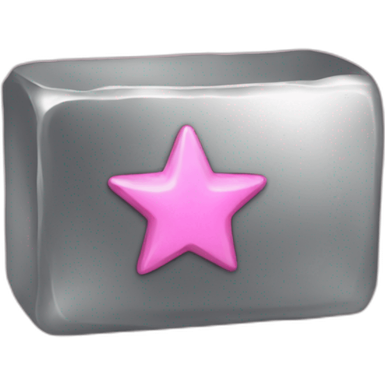 an ingot of iron with a pink star emoji