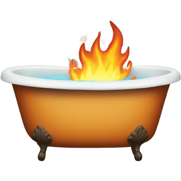 Burning bathtub emoji