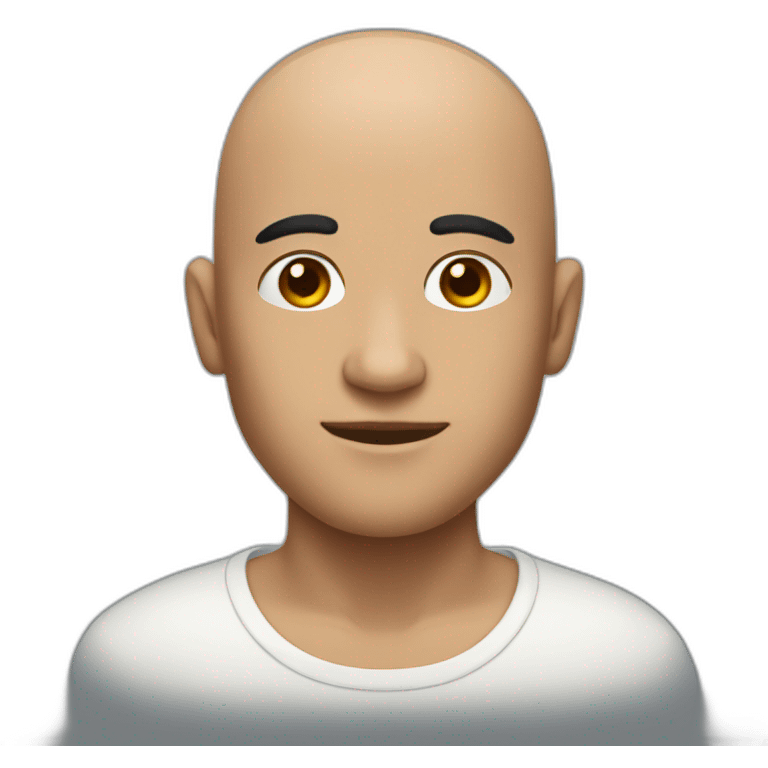 semibald  with black hairman emoji