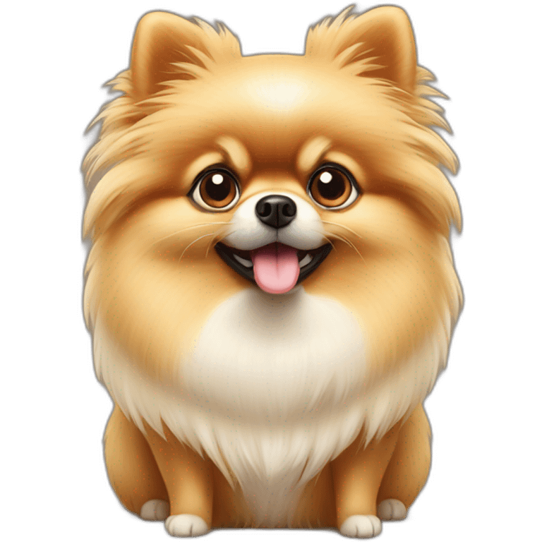 pomeranian with puzzled or confused look emoji