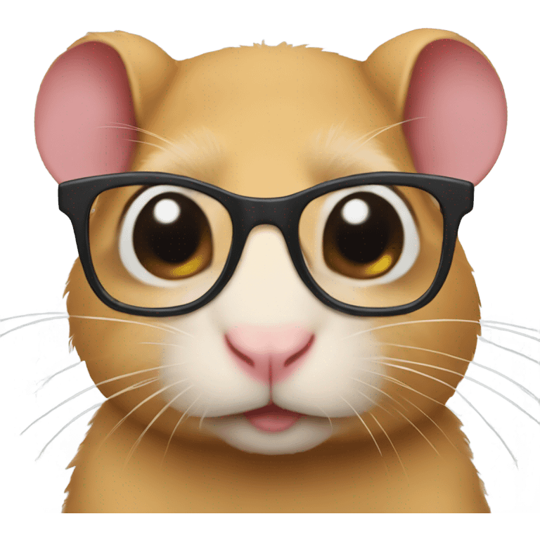 Gerbil wearing glasses emoji