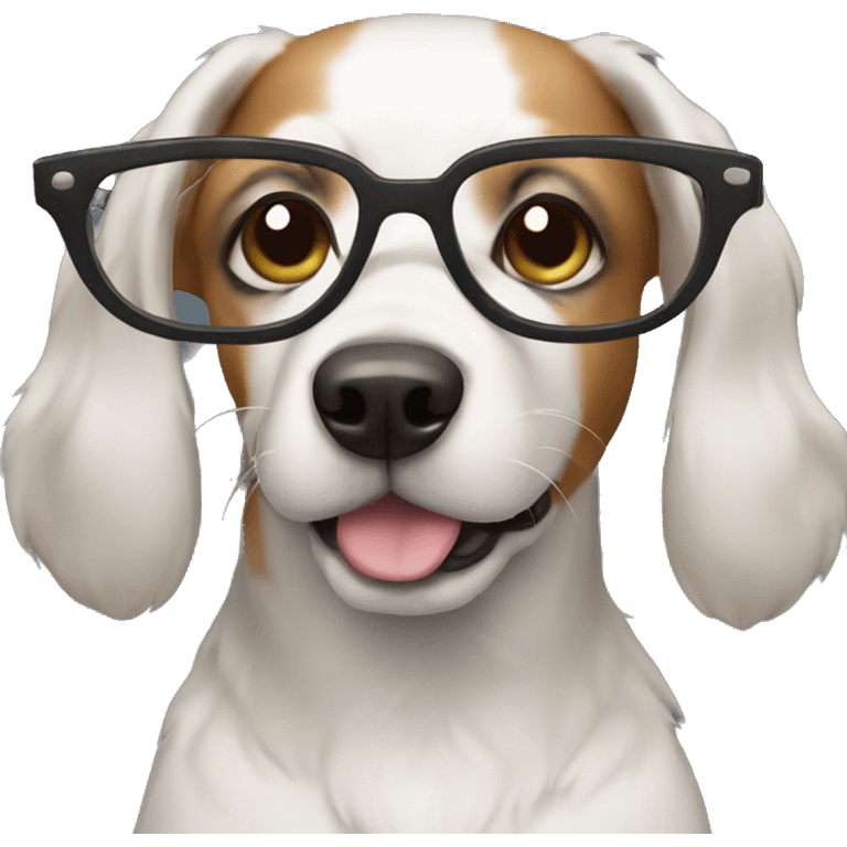 Dog with glasses emoji