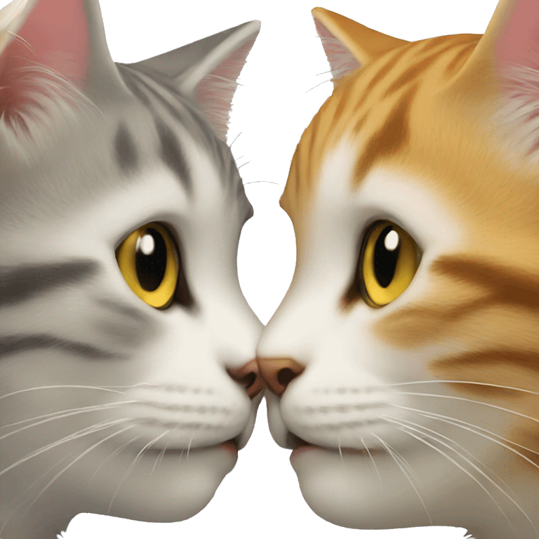 Cats kissing emoji