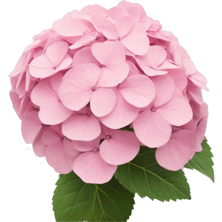 One light pink hydrangea  emoji