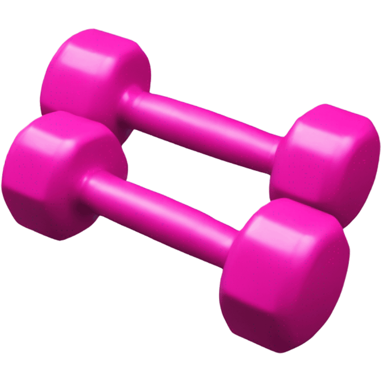 Cute pink set of plain dumbbells  emoji