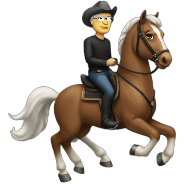 Tim Cook on a horse emoji