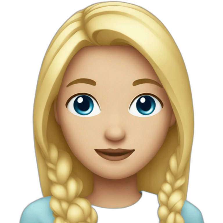 blond girl blue eyes emoji