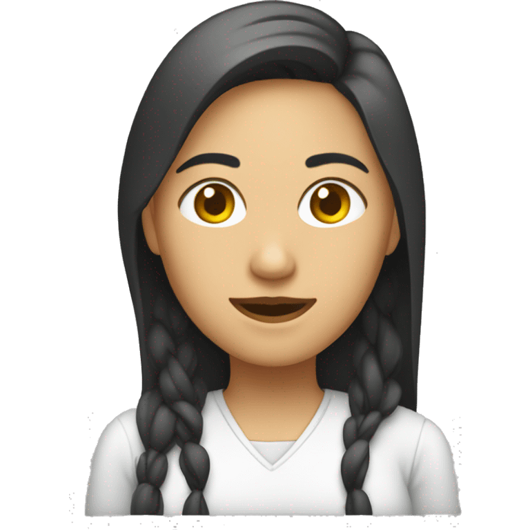 mujer en una pc emoji