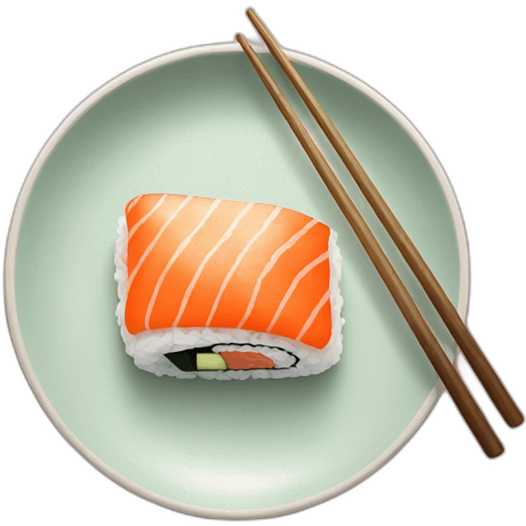 plate of sushi on a ar emoji