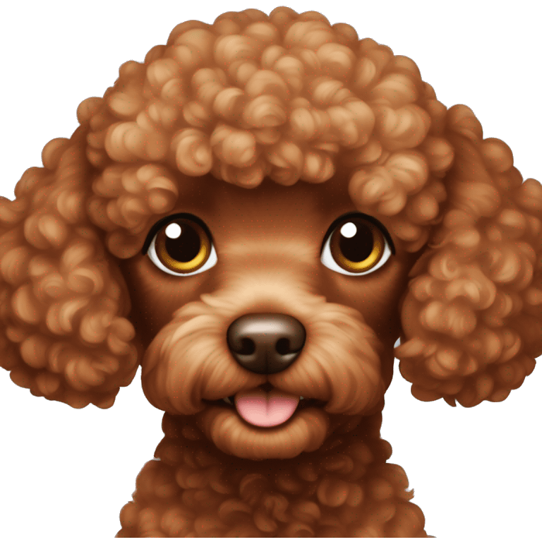 Red brown toy poodle emoji