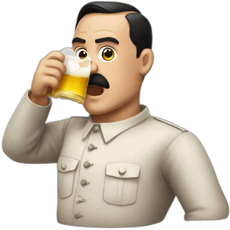 hitler torso drinking beer emoji