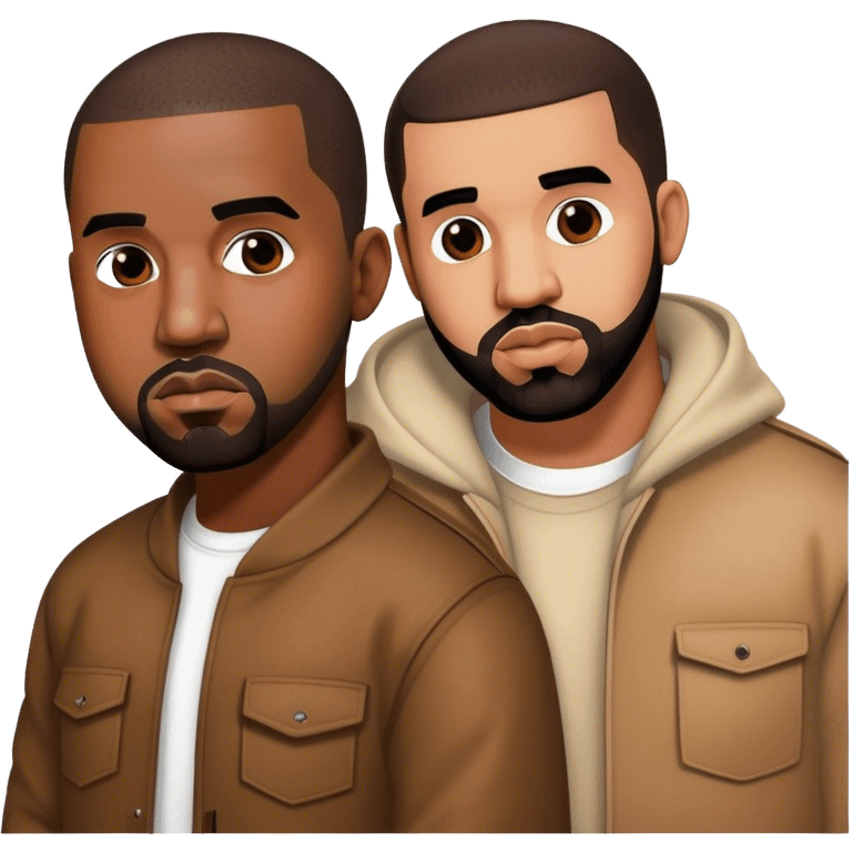 Kanye west and Drake  emoji