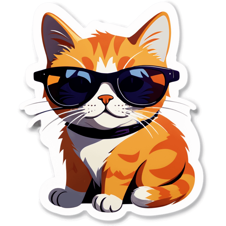 Cat with sunglasses emoji