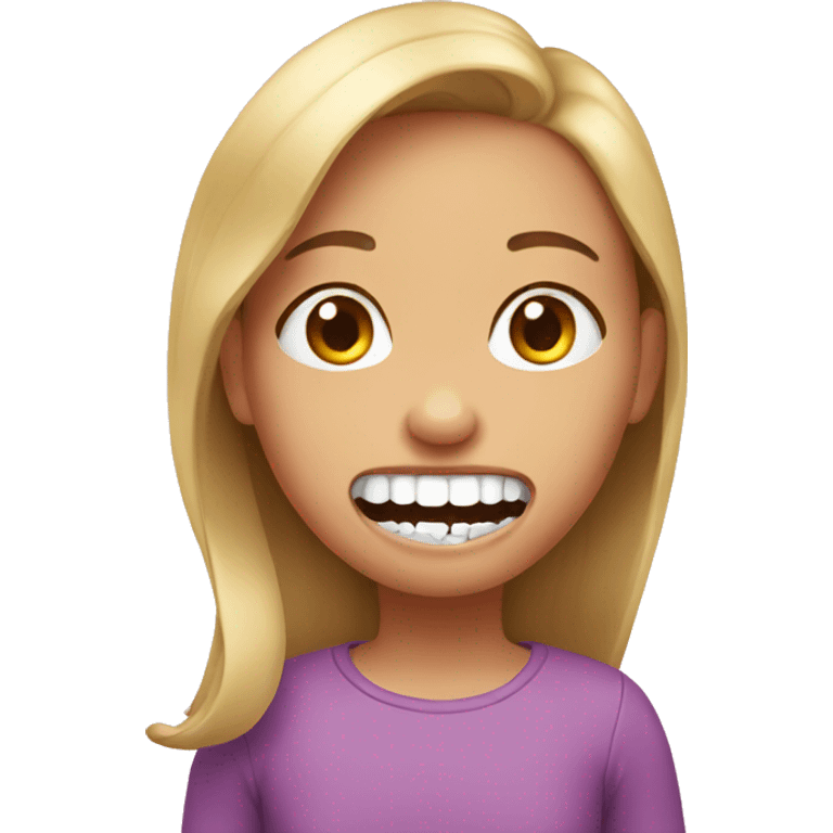 Girl lost tooth emoji