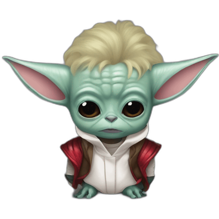 zombie michael jackson in thriller as baby yoda unicorn ferary emoji