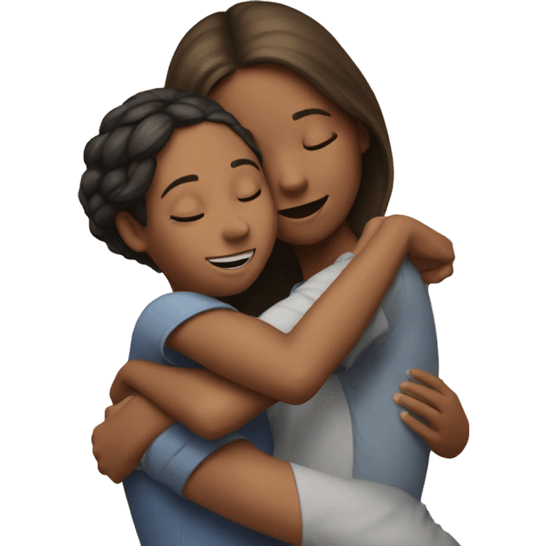 Girl hugging a girl emoji