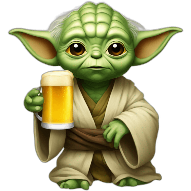 yoda with beer emoji