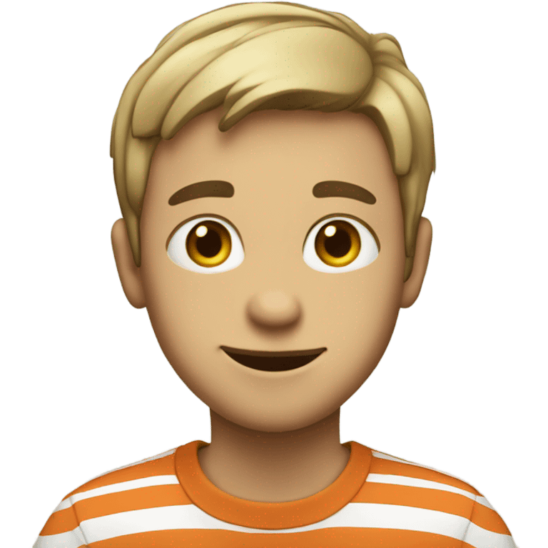 striped shirt portrait of boy emoji