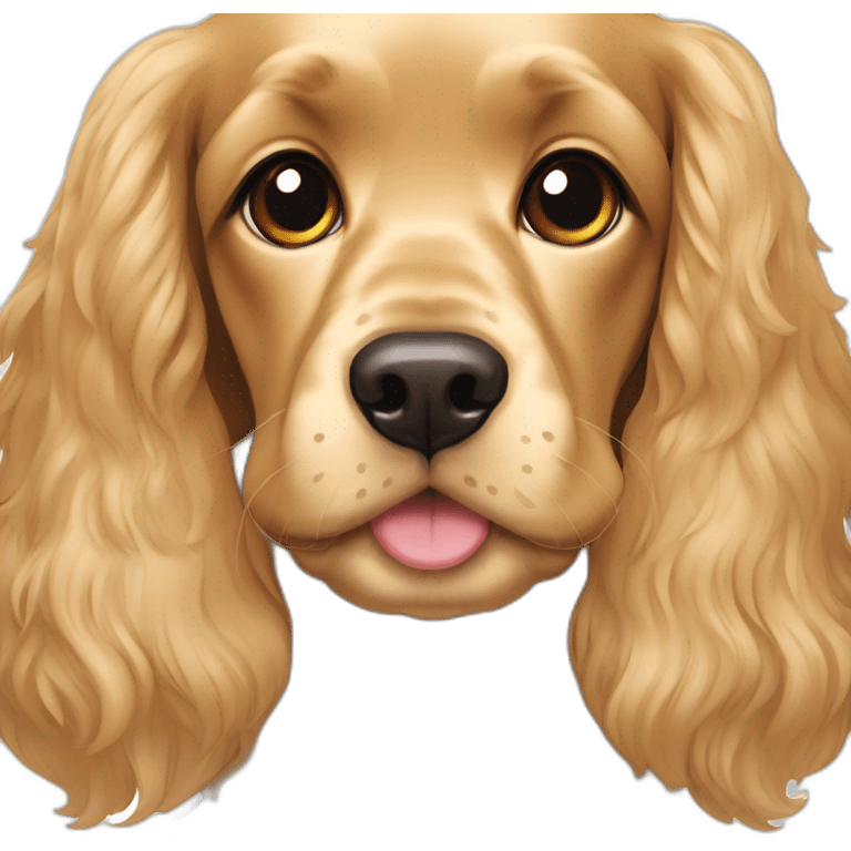 cocker spaniel con chica rubia emoji