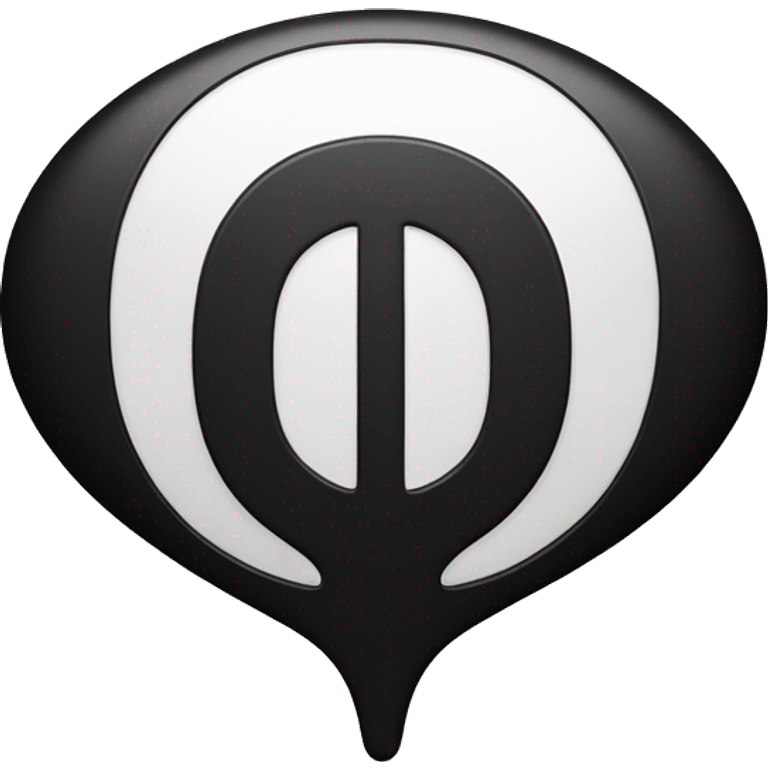 A black oval with a bold white "T" symbol in the center, featuring a vertical line that splits into two curved arms at the top, and two inward-curving black shapes below the arms.  Refer tata company logo emoji