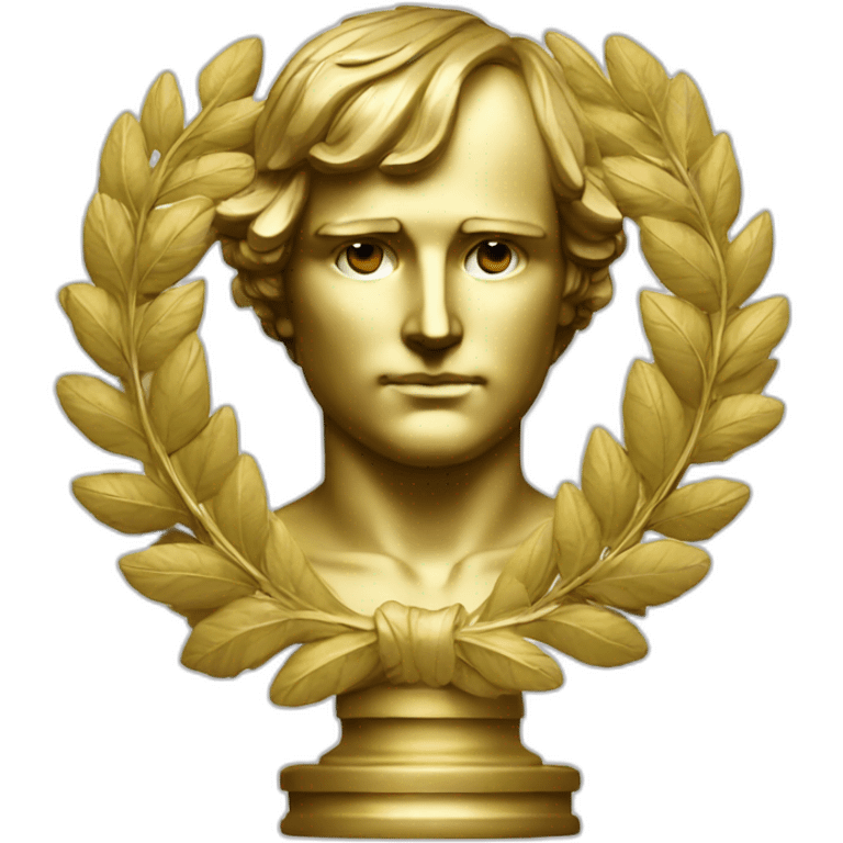 Laurel wreath napoleon golden statue emoji