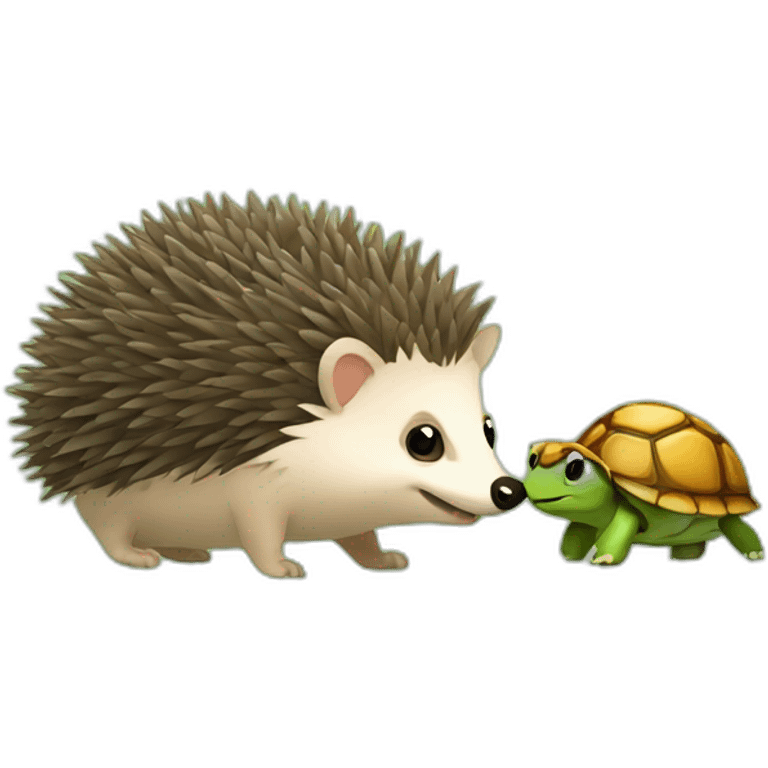 Hedgehog and turtle emoji