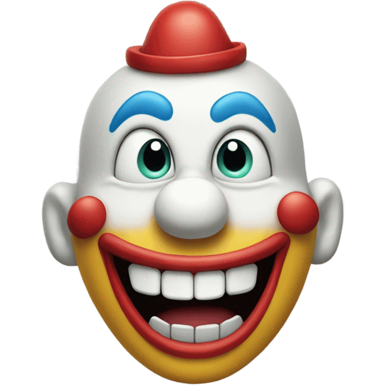 clown laughing broadly emoji